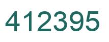 Number 412395 green image