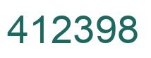 Number 412398 green image