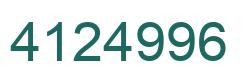 Number 4124996 green image