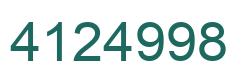 Number 4124998 green image