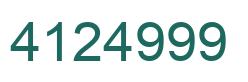 Number 4124999 green image
