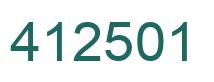 Number 412501 green image