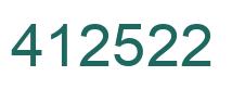 Number 412522 green image