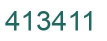 Number 413411 green image