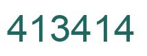Number 413414 green image