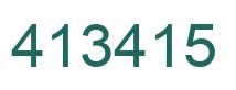 Number 413415 green image