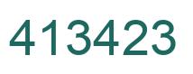 Number 413423 green image