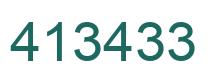 Number 413433 green image