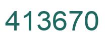 Number 413670 green image