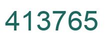 Number 413765 green image