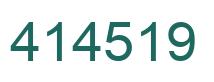 Number 414519 green image