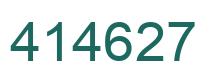Number 414627 green image
