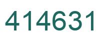 Number 414631 green image