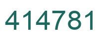 Number 414781 green image