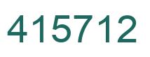 Number 415712 green image