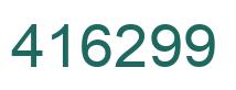Number 416299 green image