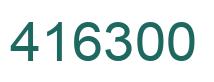 Number 416300 green image