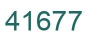 Number 41677 green image