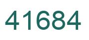 Number 41684 green image
