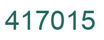 Number 417015 green image