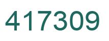 Number 417309 green image