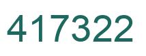 Number 417322 green image