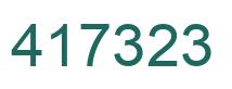 Number 417323 green image