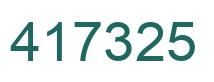 Número 417325 imagen verde