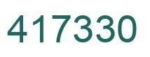 Number 417330 green image