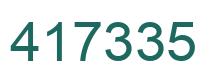Number 417335 green image