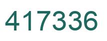 Number 417336 green image