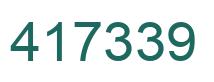 Number 417339 green image