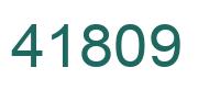 Number 41809 green image