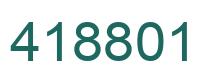Number 418801 green image