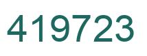 Number 419723 green image