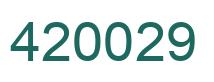 Number 420029 green image
