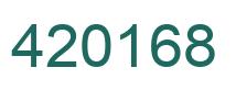Number 420168 green image
