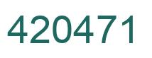 Number 420471 green image