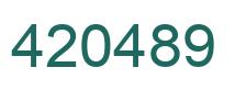 Number 420489 green image