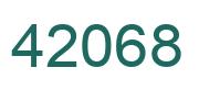 Number 42068 green image