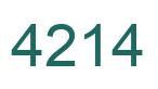 Number 4214 green image