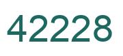 Number 42228 green image