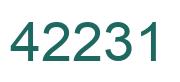 Number 42231 green image
