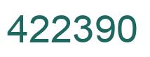 Number 422390 green image