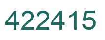 Number 422415 green image