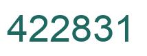 Number 422831 green image