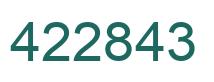 Number 422843 green image