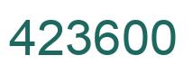 Number 423600 green image