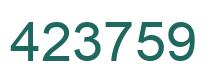 Number 423759 green image