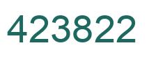 Number 423822 green image